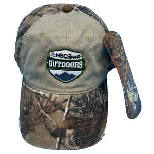 RARE NBC Sports Outdoors Baseball Cap Embroidered Hook & Loop Camo Realtree NWT